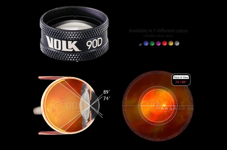 Kính Volk dùng kèm đèn khe Slit Lamp