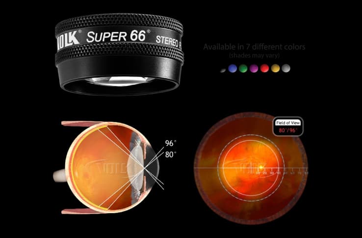 Kính Volk dùng kèm đèn khe Slit Lamp